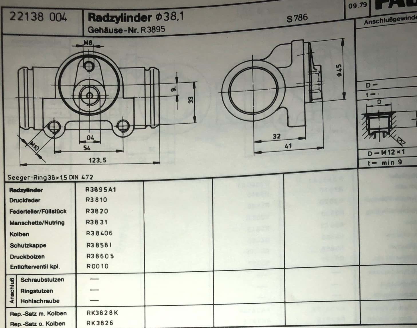 Image de Radbremszylinder R3895A1 passend für Mercedes   Sonderfertigung Achtung Lieferzeit