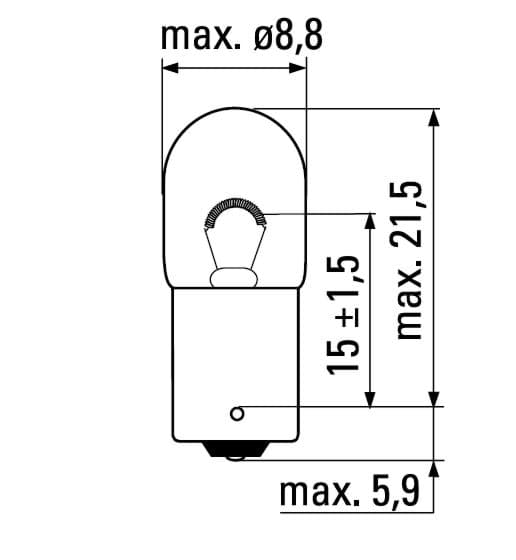 Immagine di 12V 4W Lampe T4W Ba9s Long Life GE-Lighting 2662L