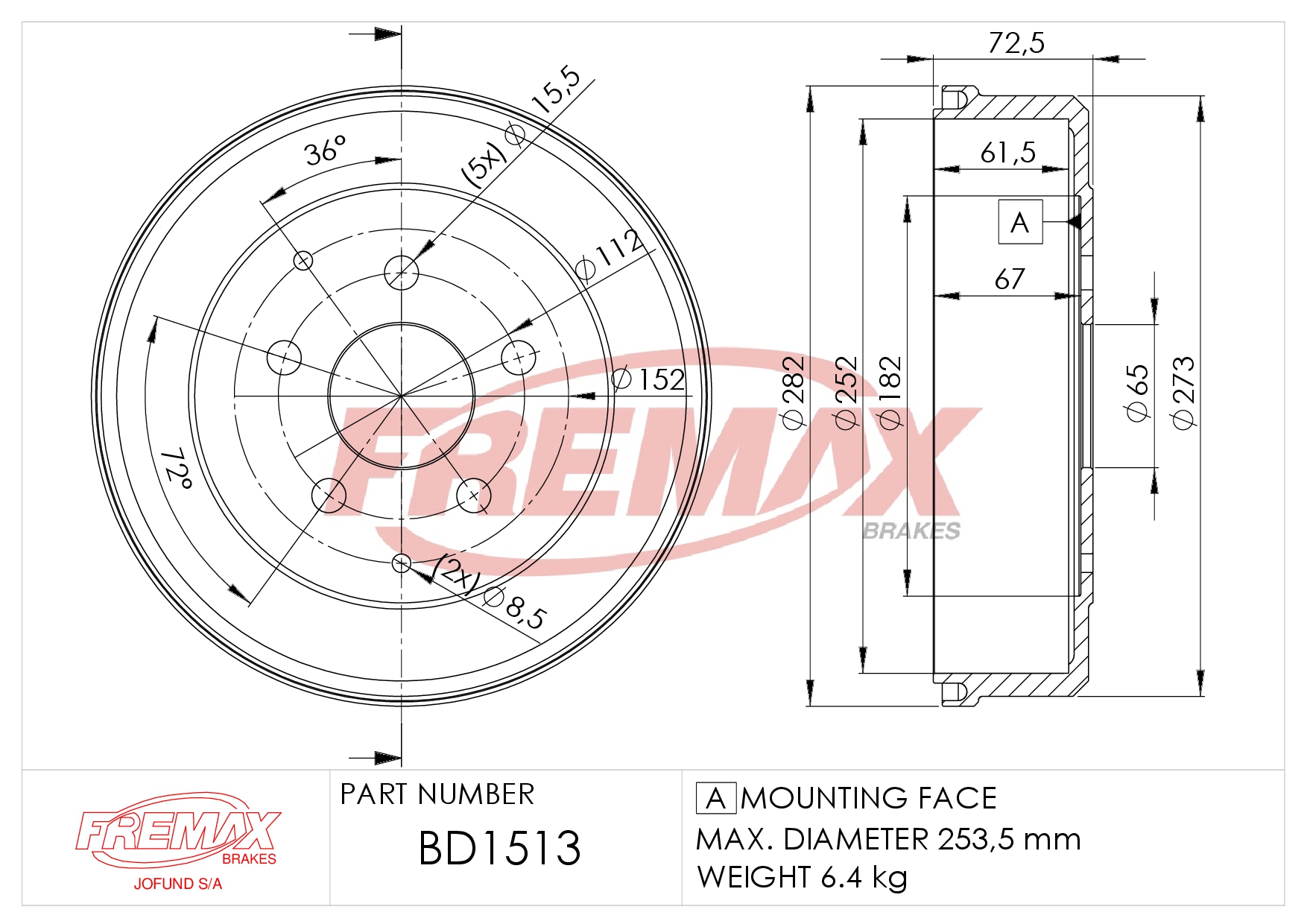 Immagine di BD-1514  B.DRUM HC  für Vw