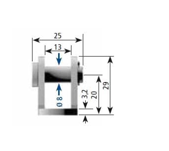 Immagine di Stabilus 023083 Befestigungselement  für Lift-o-Mat Gasfeder Ø 8mm Wippe nw