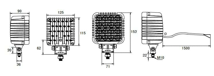 A.PiERiNGER. LED Biltzer gelb 128x28x20 FABRILcar 42 4054 011 > LED  Blitzleuchte gelb