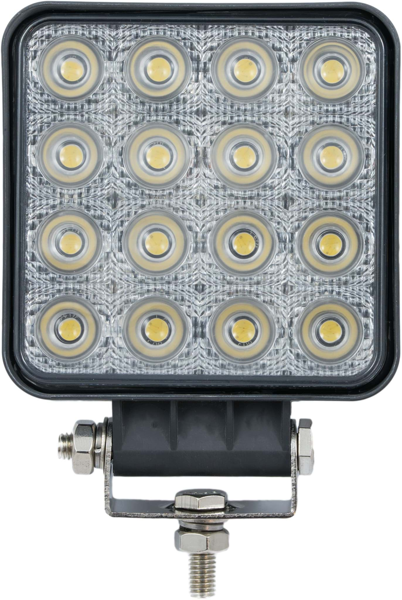 Imagen de Arbeitsscheinwerfer eckig 16 LED 1800 Lumen 42-1006-001 105x105 1,5 Kabel Rückfahrscheinwerfer