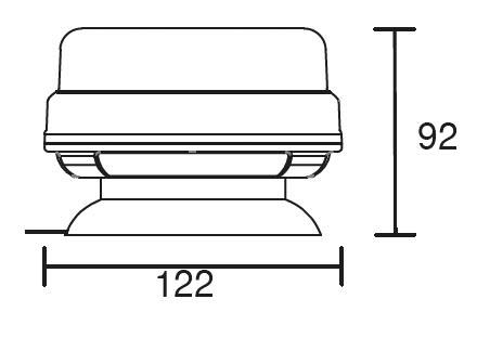 A.PiERiNGER. Rundumleuchte LED flat gelb 12/24V