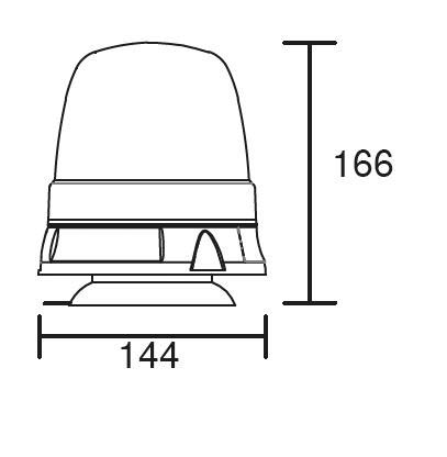 A.PiERiNGER. Rundumleuchte LED gelb 12/24V