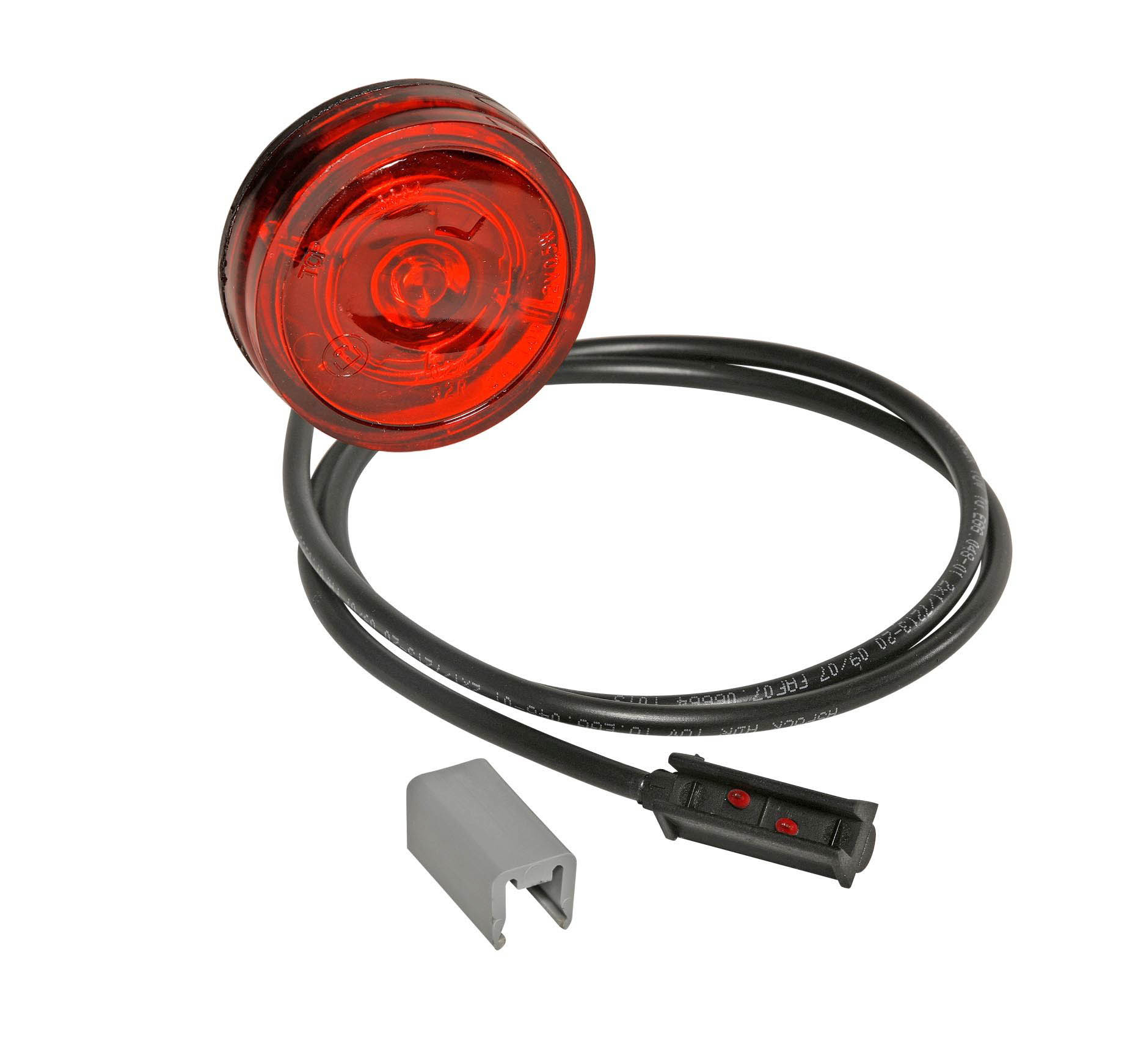 Bild von 31-6804-084 Aspöck Positionsleuchte MonopII Rot flach  500mm P&R Kabel