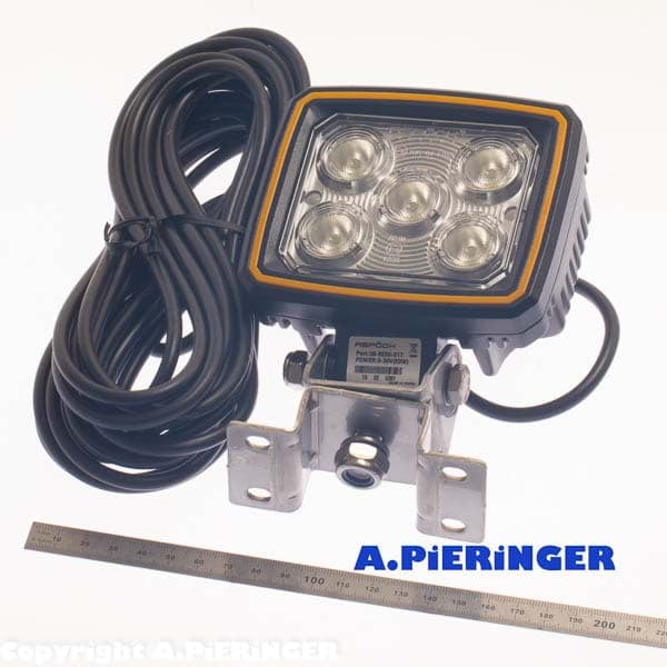 A.PiERiNGER. Rüchfahrscheinwerfer Workpoint LED 1500 12V 24V Kabel