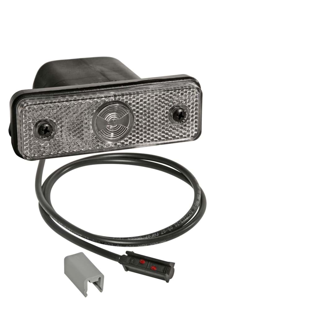 Imagen de Aspöck Flatpoint LED-Positionsleuchte weiß Einbau Schutzhaube 1,5 m Kabel  31-6614-034