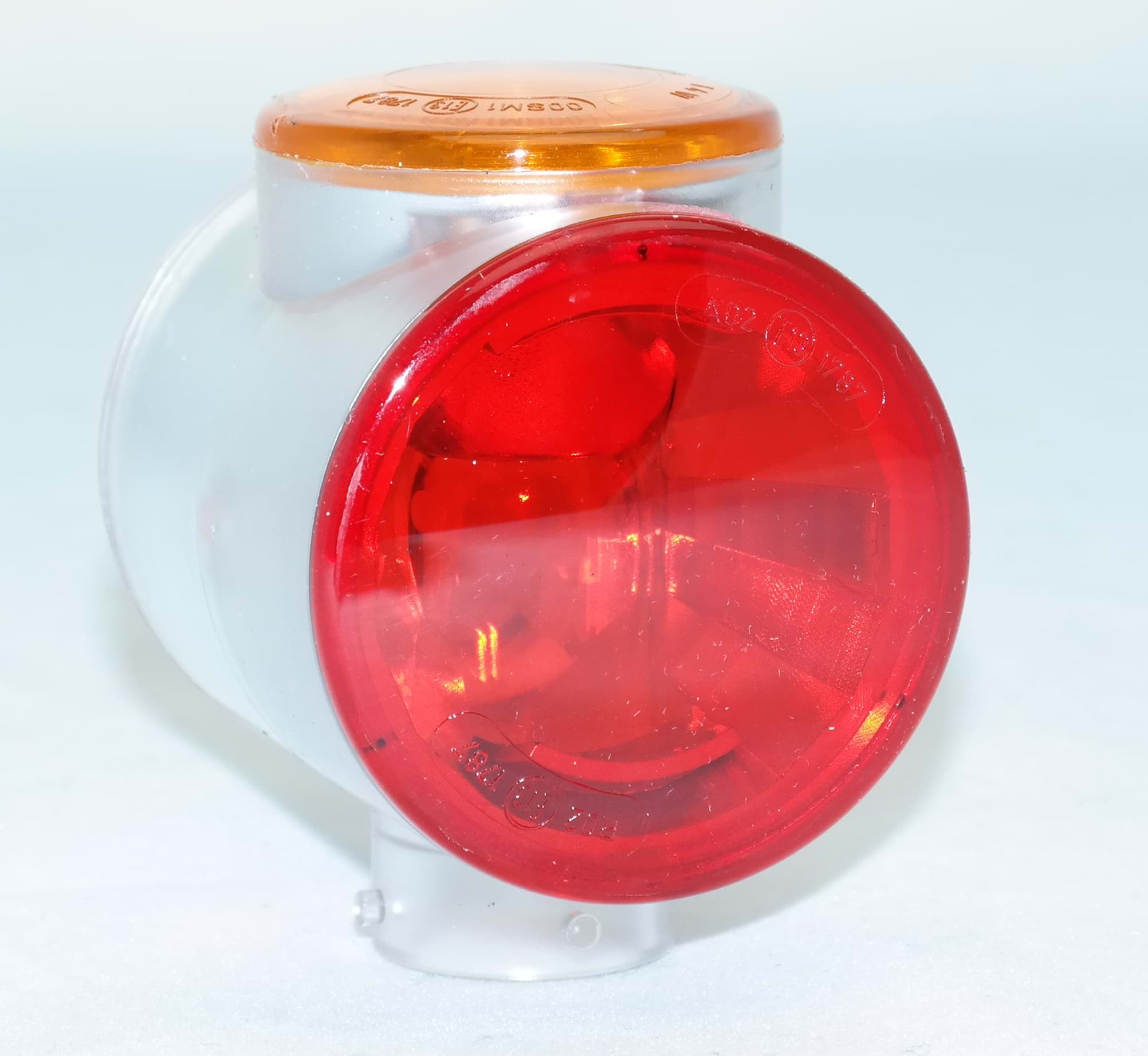 Immagine di Lichtscheibe Aspöck Superpoint III rot weiss gelb 18-8141-004 Glühlampe 24V *