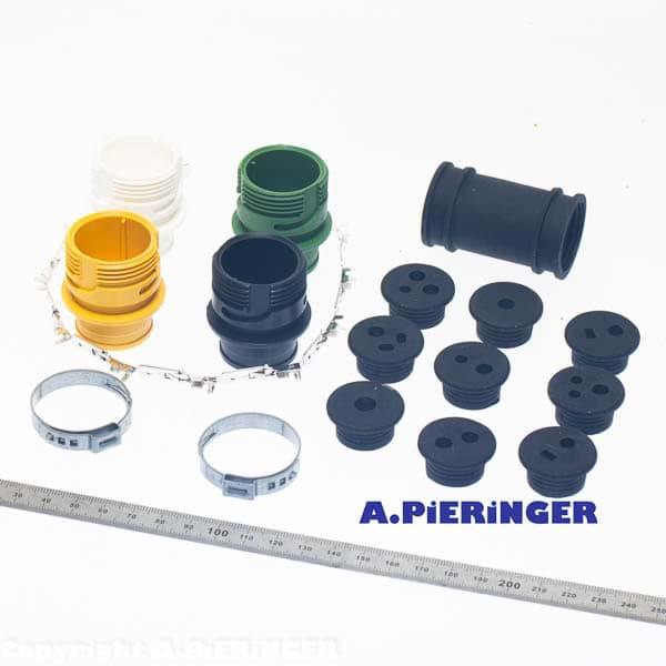 Picture of Bajonettverbinder 7 Polig Flachstecker ASS2 gelb grün männdlich 13-5625-981 Aspöck universal