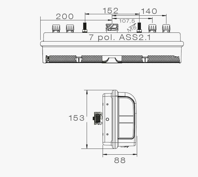 A.PiERiNGER. LED Rückfahrscheinwerfer 24V für Europoint II Aspöck