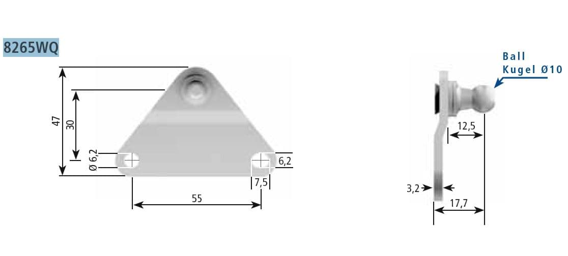 A.PiERiNGER. AP GASfeder apXD.250.585.500N, Kraft 500N, Länge 585mm,  Alternative SRST.107563