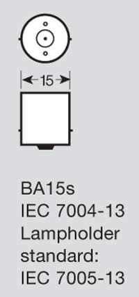 Bild von 12V 18W Lampe K15735  Ba15s GE-Ligthing 1059 R12V/18W