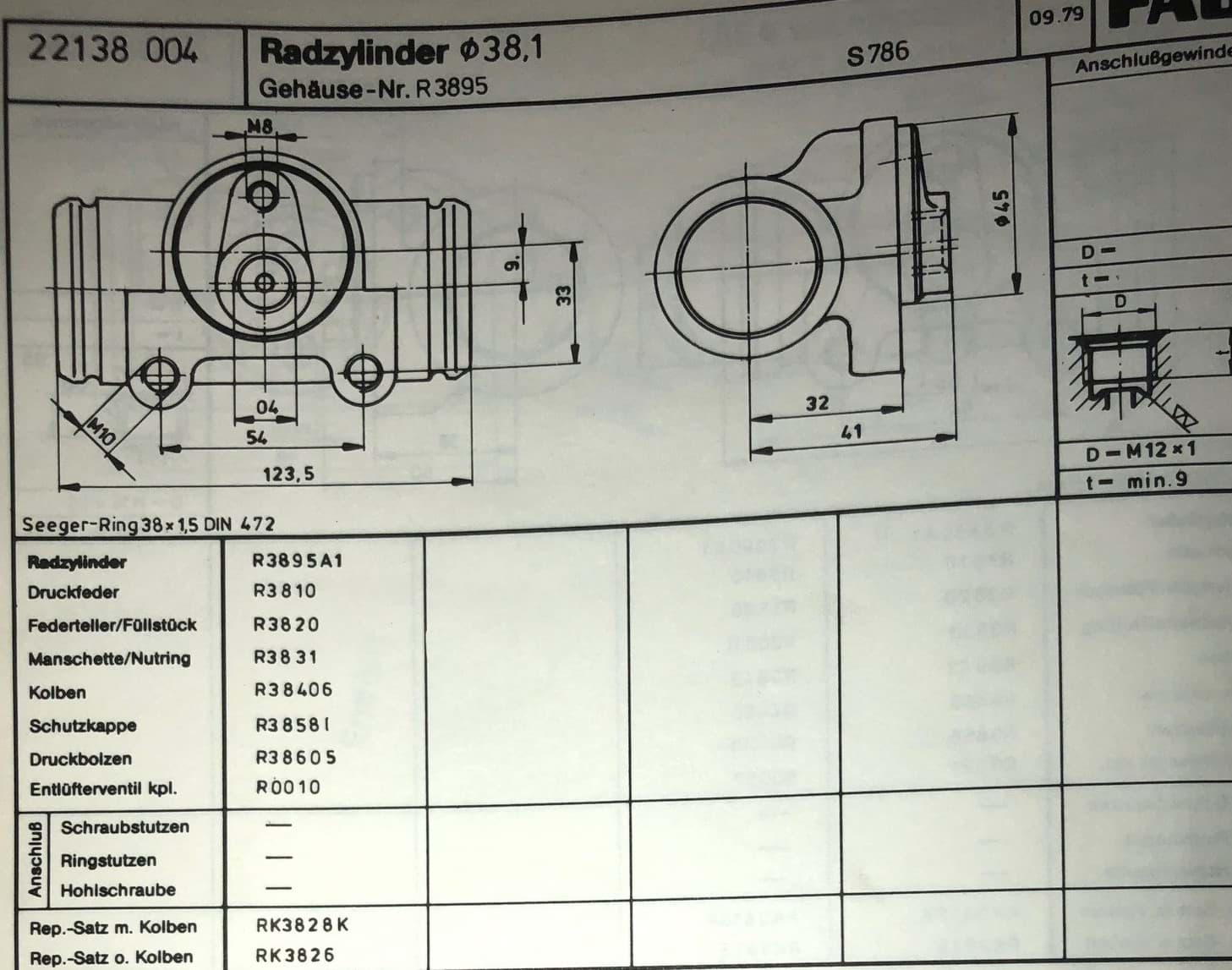 Image de Radbremszylinder R3895A1 passend für Mercedes   Sonderfertigung Achtung Lieferzeit