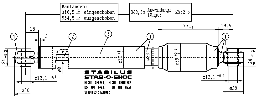 Bild von Stabilus 0992MO DÄMPFERN STAB-O-SHOC DÄMPFER 