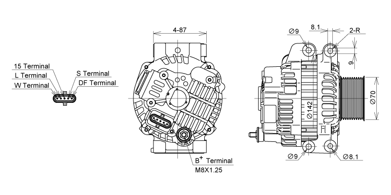 Bild von Generator 24V 100A passend für Scania Mitsubishi A4TR5692