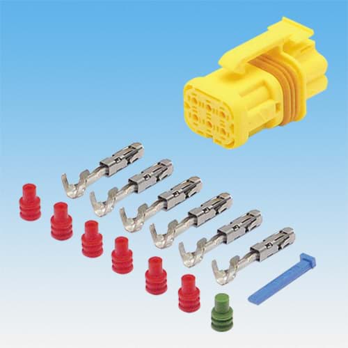 Bild von Stecker 6-polig gelb passend Scheinwerfer TGS 