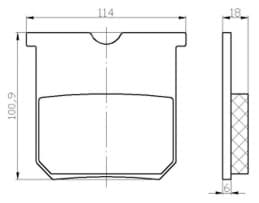 Imagen de Scheibenbremsbelag-Satz = 2 Stk. passend für Manitou