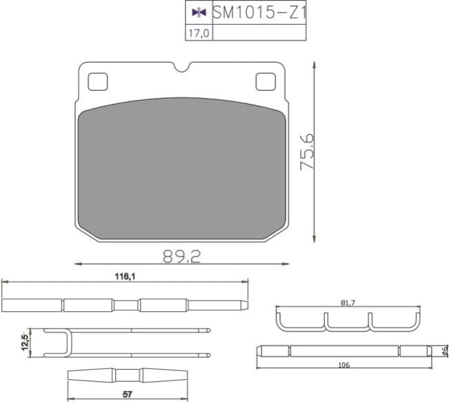 Image de Scheibenbremsbelag-Satz = 4 Stk. passend für JCB + Zubehör