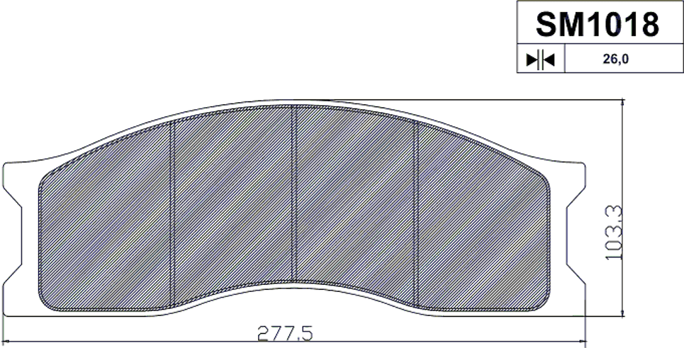 Image de Scheibenbremsbelag-Satz  = 2 Stk. passend für JCB , Volvo