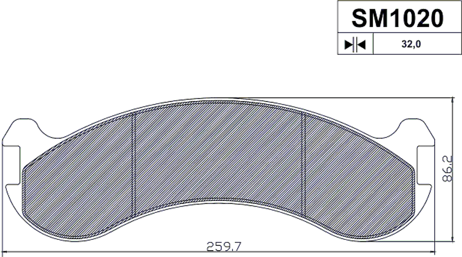 Picture of Scheibenbremsbelag-Satz  = 2 Stk. passend für Volvo