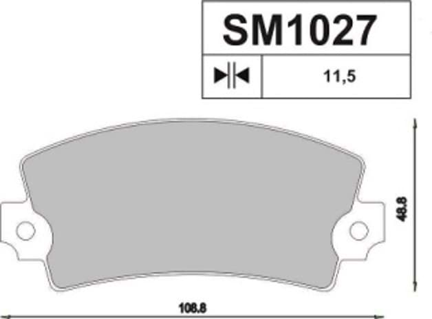 Picture of Scheibenbremsbelag-Satz = 2 Stk. passend für Merlo