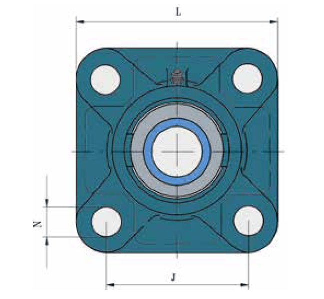 Immagine di FKL Bearing Unit   LYF 207 2F.Y  4-Lochflansch Welle 35 mm