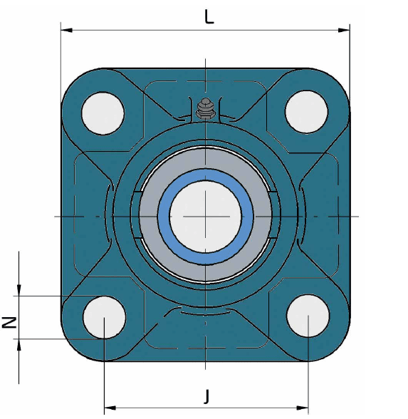 Picture of 4-Lochflanschlager Welle 50 mm LEF 210 2F.Y FKL Bearing Unit