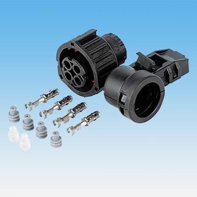 Bild von Stecker 4-polig D10mm 90° Buchsenkontakt