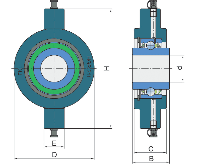 Picture of Lager Lagerheitheit bohrung 45,212 mm GWHG 211PP25 FKL Agriculture Bearing Unit  