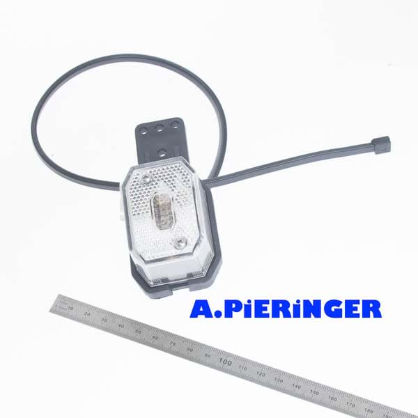 Immagine di Aspöck Begrenzerleuchte Flexpoint I weiss 31-6569-127 Gummihalter gerade