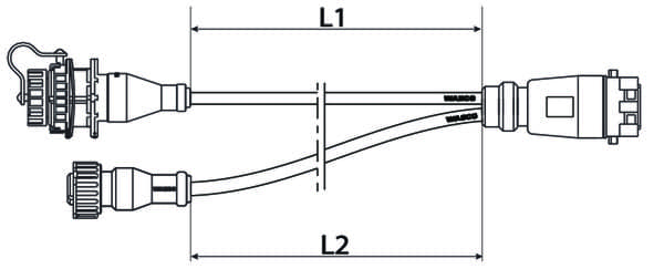 Immagine di WABCO 4496640500 Cable with Socket / Kabel mit Gerätesteckdose