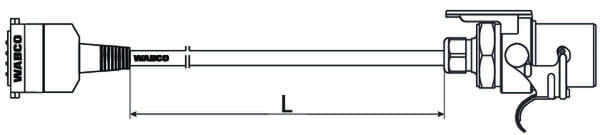Imagen de WABCO 4492121200 Cable with ABS-plug / Kabel mit ABS-Stecker