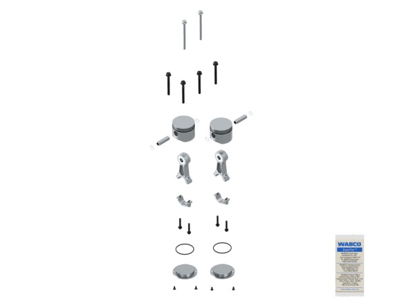 Image de WABCO 9115160022 Kit: Piston + Rod / Reparatursatz