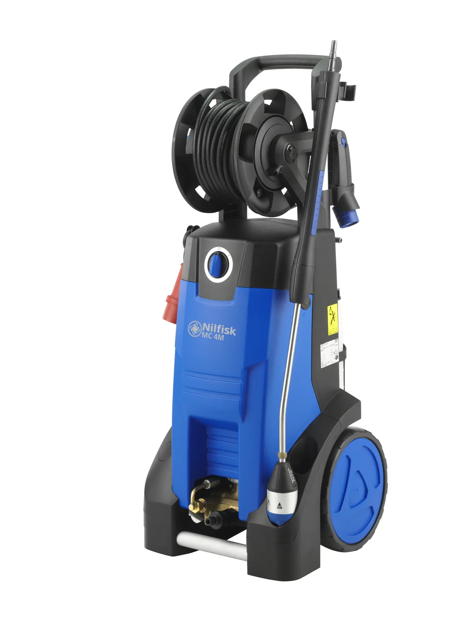 Nilfisk Hidrolimpiadora MC 4M-160/620 XTUnd so einfach ist die Handhabung, mit integriertem Kabel- und Schlauchaufroller.